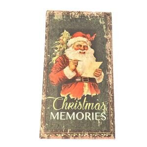 Faux Christmas Classic Style Santa Post Card Stash Memories Box